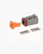 Deutsch DT Series 4 Way Plug Connector Kit with Green Band Contacts