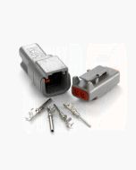 Deutsch DTM Series 2 Way Connector Kit with F Crimp Contacts