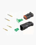 Deutsch DT2-4-CAT 2 Way CAT Spec Connector Kit with Gold Contacts