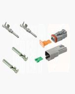 Deutsch DT Series 2 Way Connector Kit with F Crimp Contacts