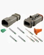 Deutsch DT4-1-E008 4 Way Connector Kit with Shrink Boot Adapter Modification