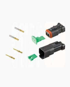 Deutsch DT2-4-CAT 2 Way CAT Spec Connector Kit with Gold Contacts