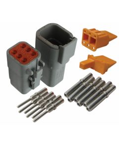 Deutsch DTM6-1/10 series 6 way Connector with Solid Terminals 