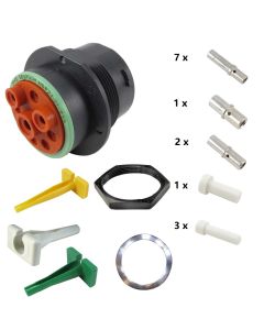 Deutsch P24-24-9SN HDP20 Series 9 Cavity Receptacle Kit