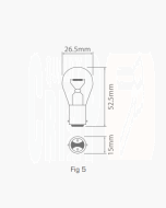 Ionnic 1058/10 Globe Halogen 12V 21W BA15D