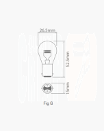 Ionnic 1098/10 Globe Halogen 12V 20/5W  BA15D